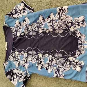 Oasis - pretty patterned blue top